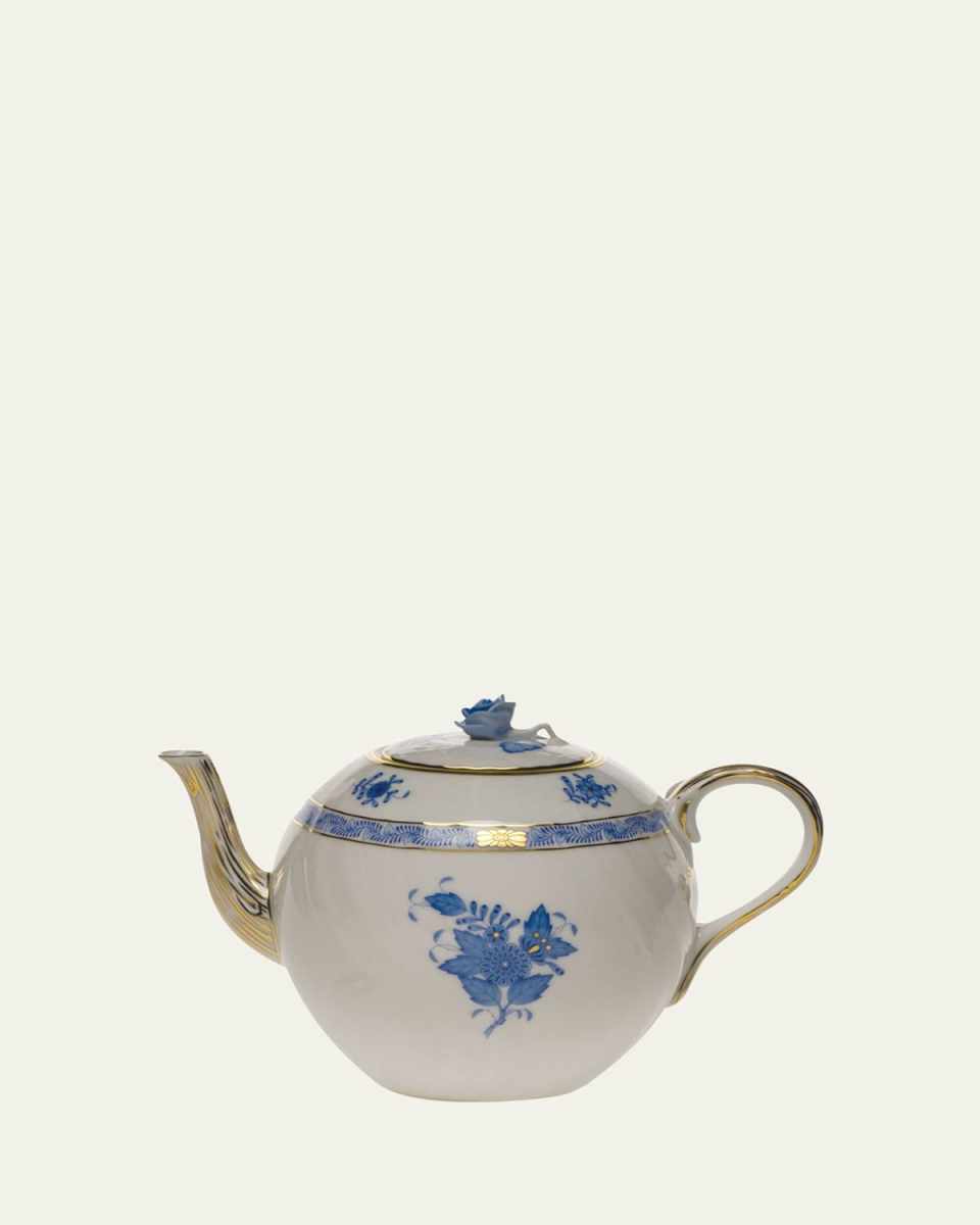 Chinese Bouquet Blue Teapot